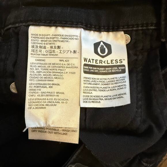 Levi 711 Mid-Rise Skinny Jeans Black - Picture 9 of 9